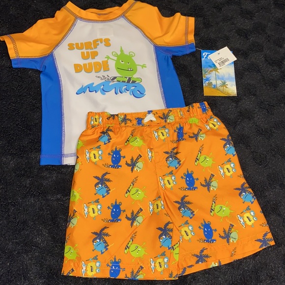 18m Swim bathing suit, swim suit set, boys bathing suit,2 pieces,swim trunks - Picture 3 of 15